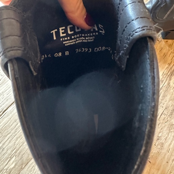 Tecovas Jolene midnight cowhide black leather cowboy boots 8 - Picture 3 of 10